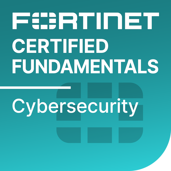 Badge Fortinet Certified Fundamentals Cybersecurity
